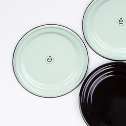 17 cm Emalje Sideplade | Almindelig B.