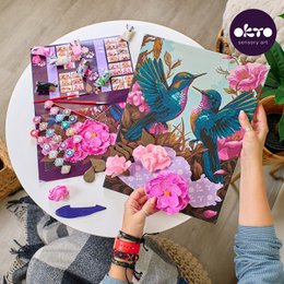 Okto Sensory 3D Air Clay En Kleuren Op Nummers - Kolibries In Love