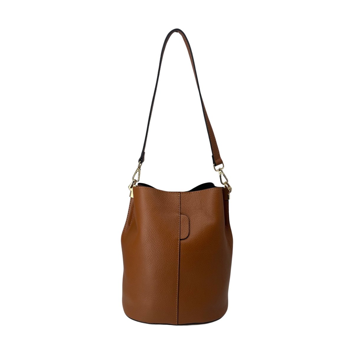 BOLSO ELVIRA BUCKET DE PIEL SEMBRADA