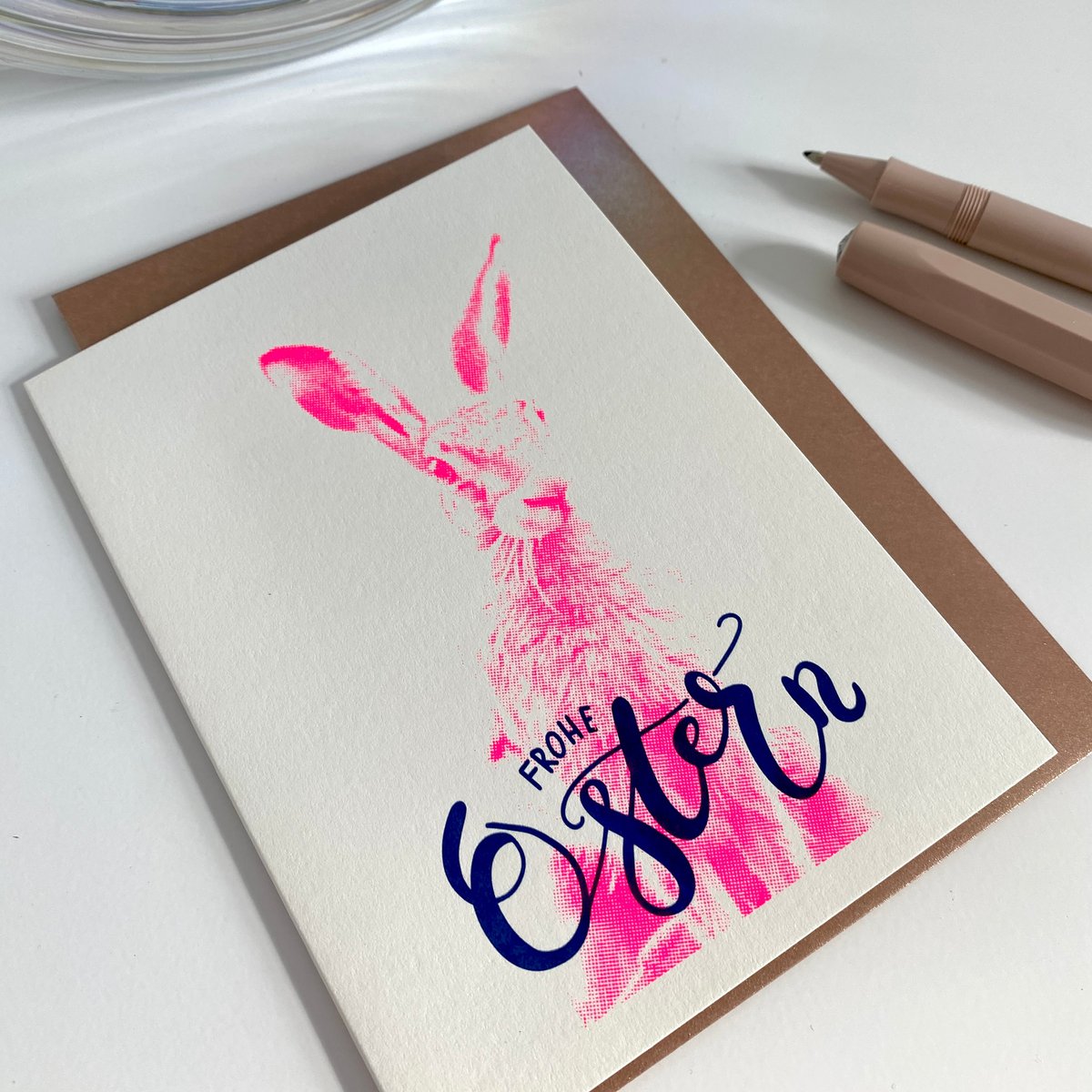 Frohe Ostern Foto pink