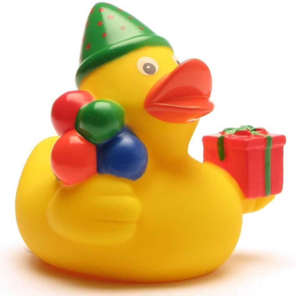 Badeente Happy Birthday-Gummiente