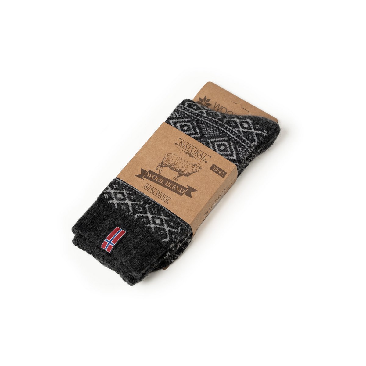 Scandinavian wool socks "Norway"
