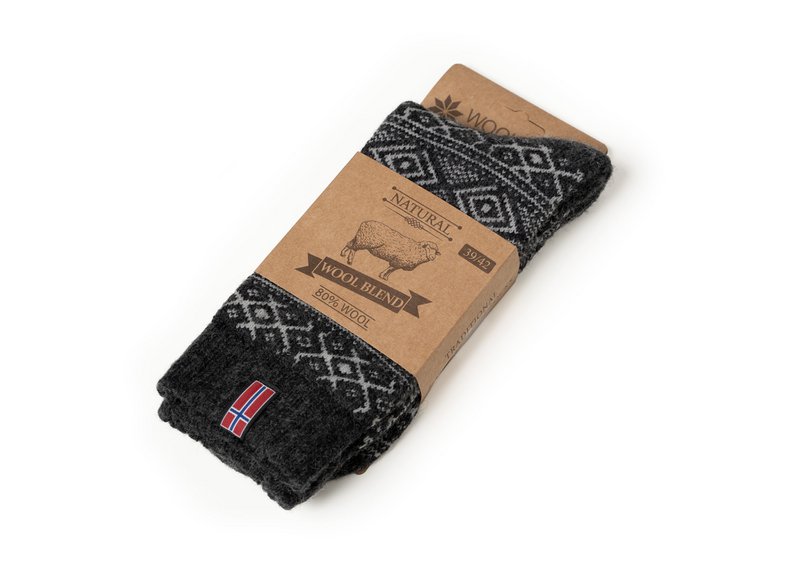 Calcetines de lana escandinava "Noruega"