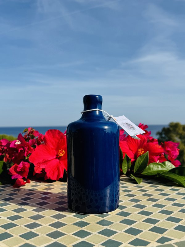 Håndlavet olieflaske med olie donorer olie jug keramisk flaske "unica" til olivenolie & eddike fra Italien