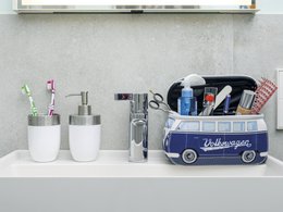 Volkswagen VW T1 Bus 3D Borsa Universale in Neoprene - Piccola - Logo/Blu