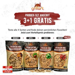 Mix di patatine per affumicare XL premium - legno per affumicare molto attivo / trucioli di legno - confezione conveniente