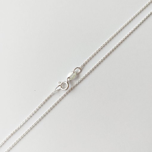 Cadena de plata de ley 925 de 0,8 mm, diamantada