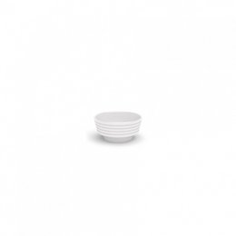 Small white ceramic dip bowl, 8.5cm in diameter, suitable for serving sauces, dips, or small portions.