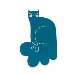 Pickle decoration in the shape of cat, wooden wall decor