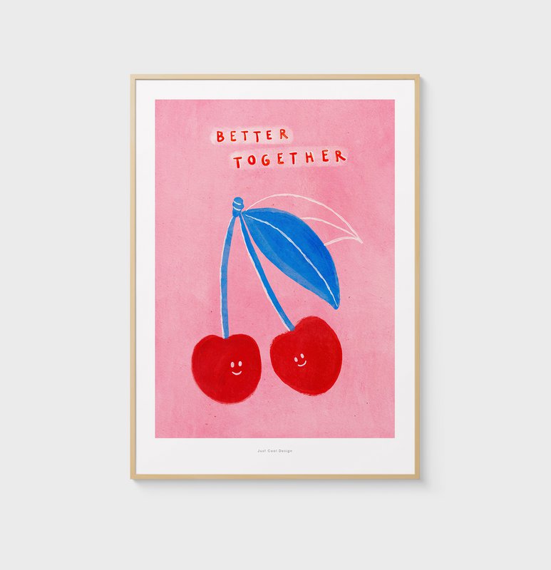 A5 Bedre sammen | Illustration plakat kunst print