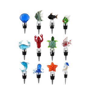 Sea theme bottle caps - set of 12
