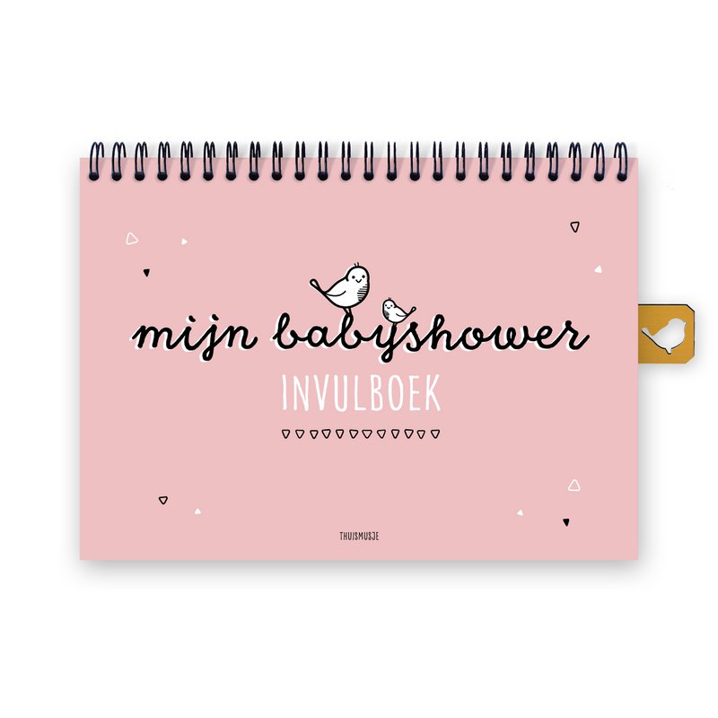 My baby shower udfyldningsbog A5 | lyserød