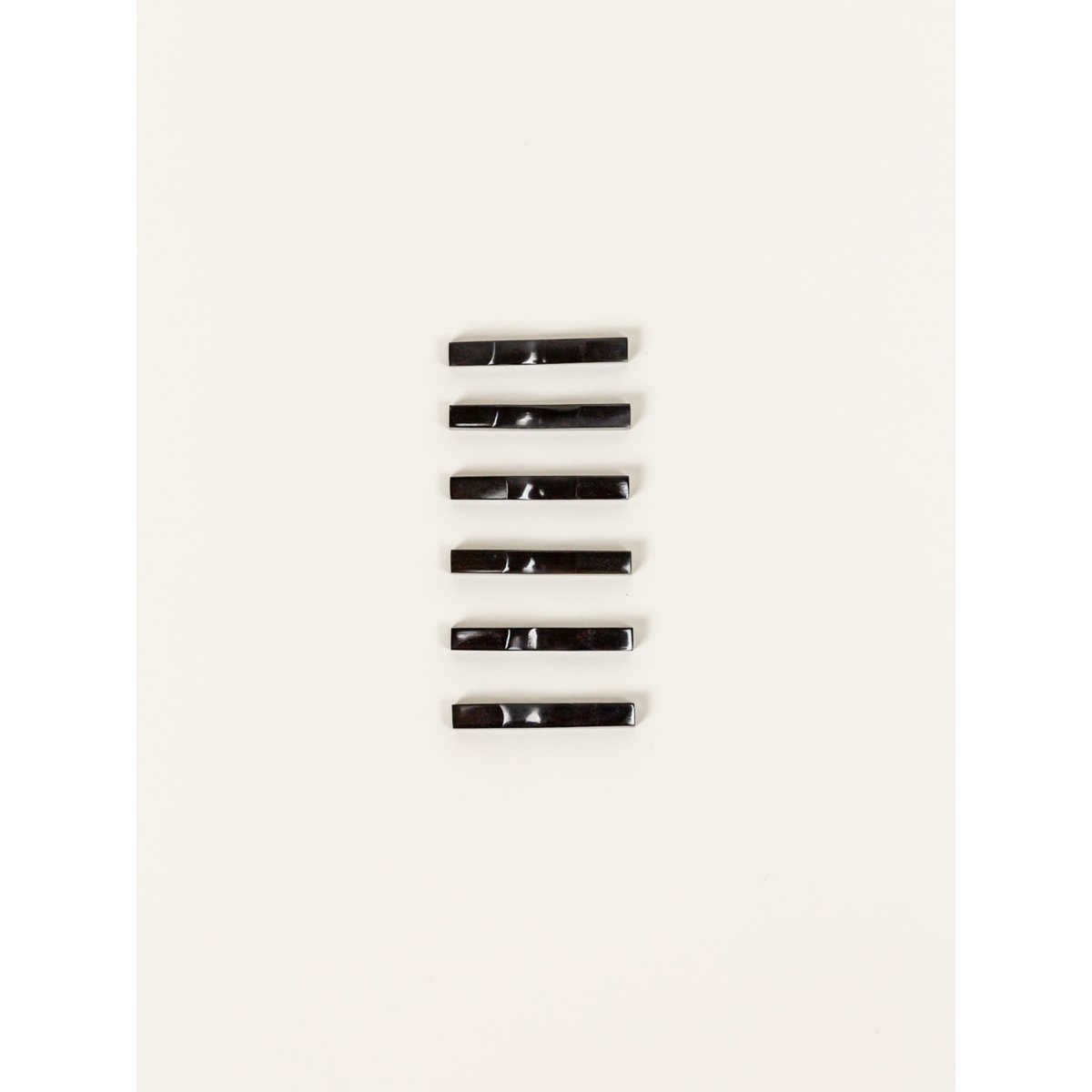 Set of 6 chopsticks in black buffalo horn