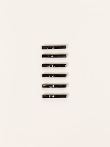 Set mit 6 Stäbchen aus schwarzem Büffelhorn