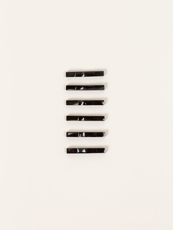 Set de 6 palillos en cuerno de búfalo negro