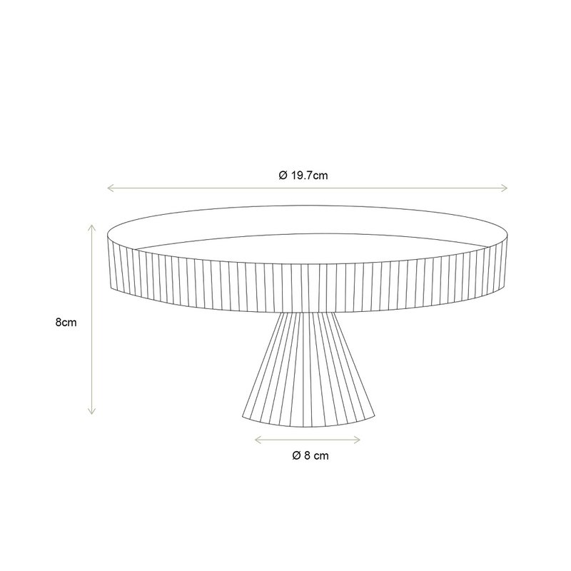 Cake Stand o/f Glass Clear Small 19.7x8.3cm