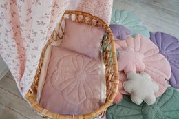 Linen bloom child cover set "Powder pink"