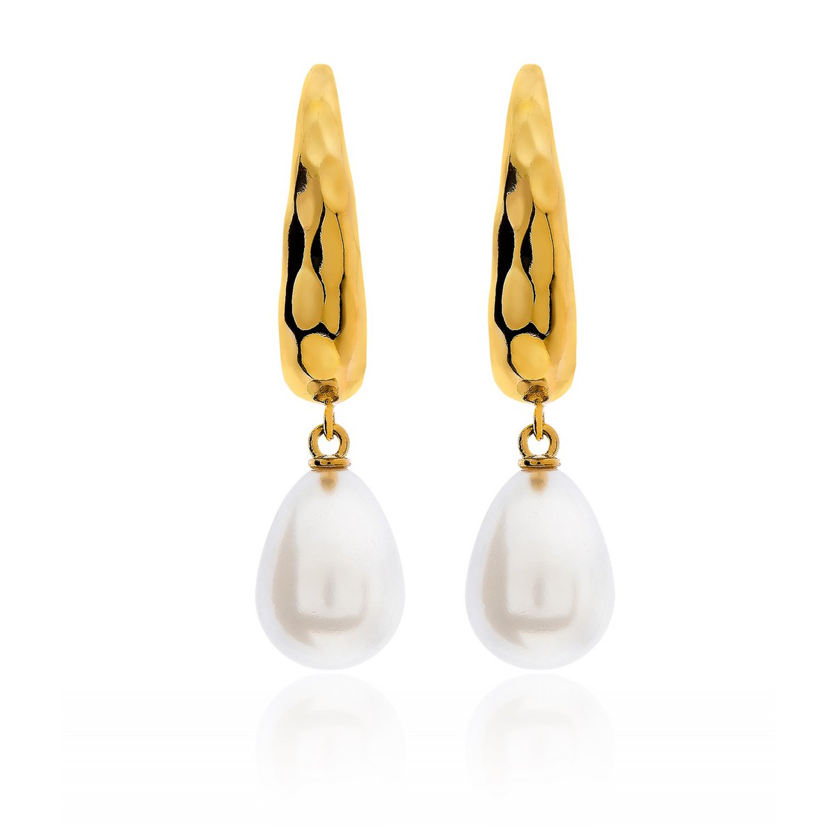 20:55 PM EARRINGS - GOLD & PEARLS