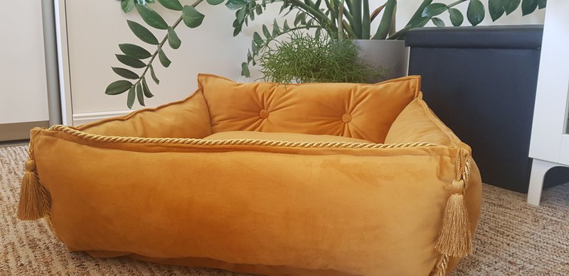 Luxuriöses handgefertigtes Haustierbett, Kinderbetten / Gemütliches Hundebett / Haustierbett klein, mittel, groß
