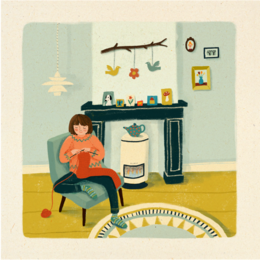 Greeting card | Knitting
