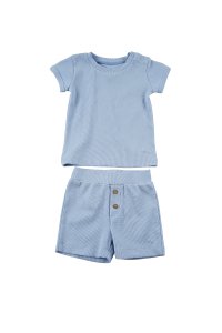 GOTS Labelled Organic Cotton Baby Ribbed 2 Pcs Set,T-shirt