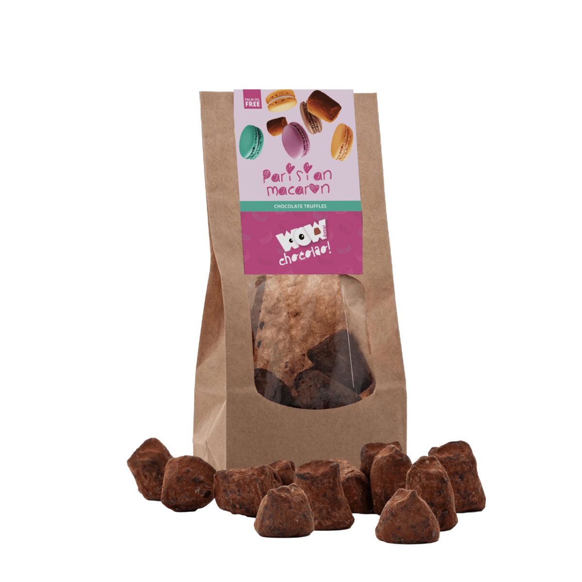 Truffes au chocolat du macaron parisien - Sac biodégradable 130g