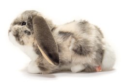 Ram rabbit gray white 30 cm - plush toy - soft toy