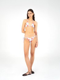 Bas de bikini bleu à imprimé floral Magician