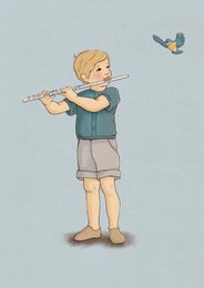Ansichtkaart Flute