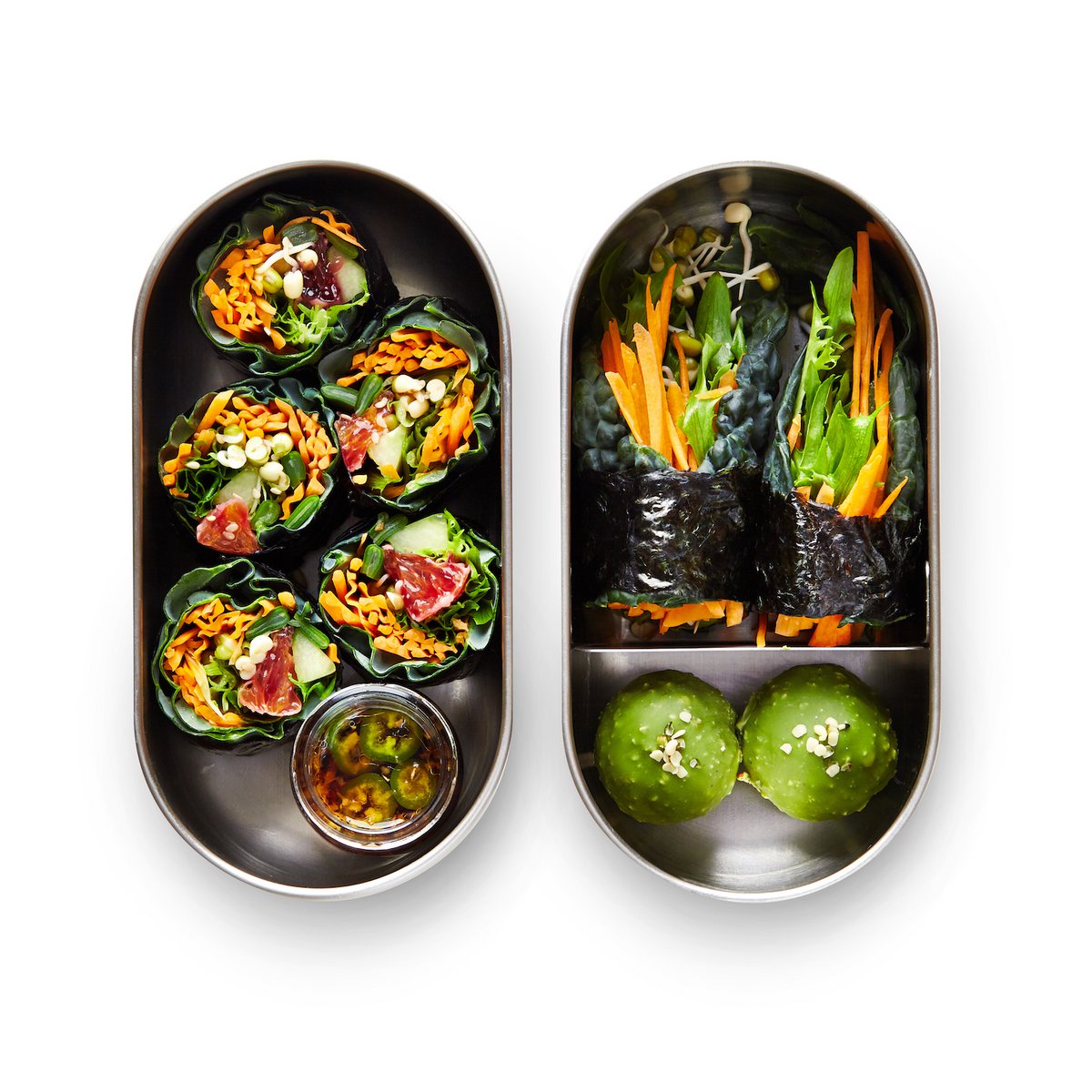 NERO + BLUM Portapranzo Bento Inox | Emillabile | 2x500ml | Gris