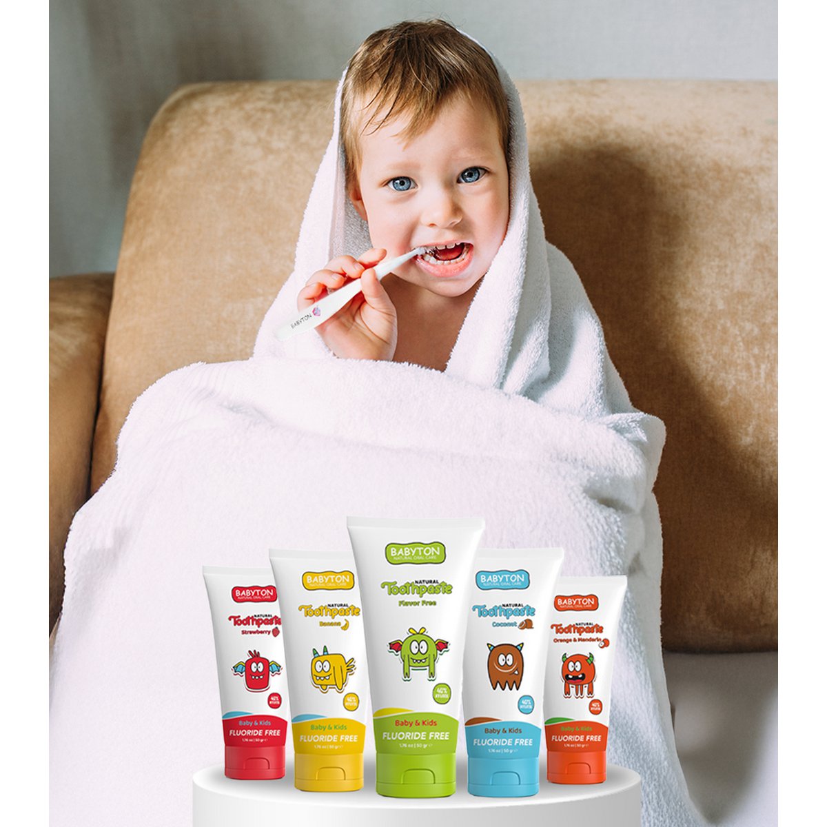 Babyton Natural toothpaste with orange and mandarin taste 50g