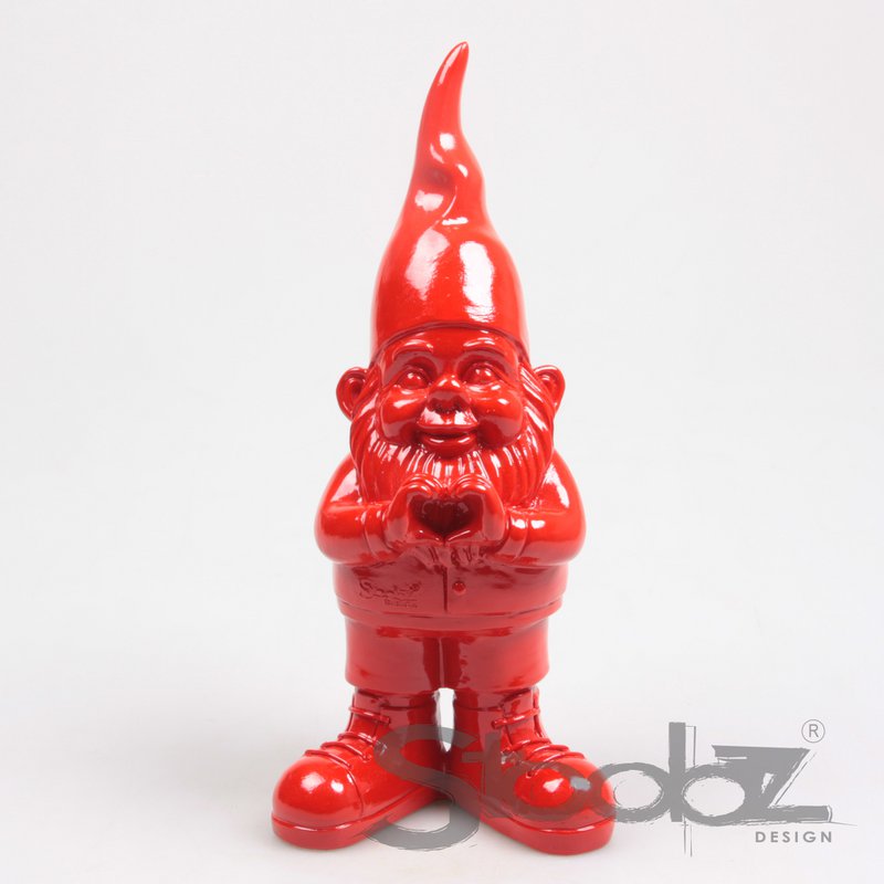 Kabouter Hart Stoobz 10x13x29.5 cm red