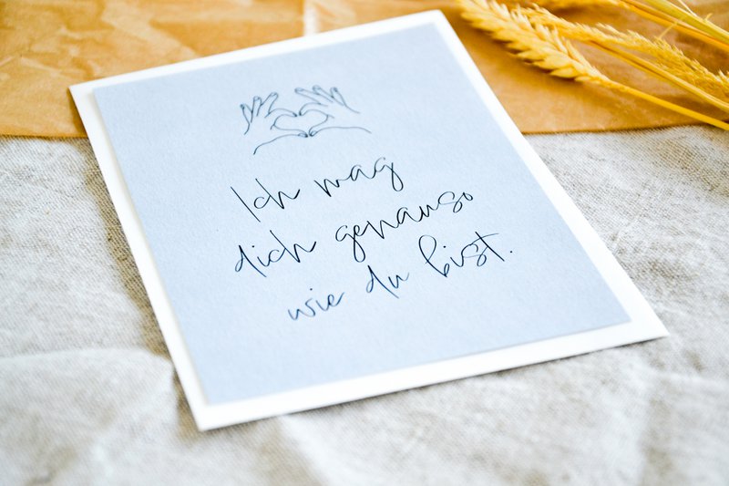 Postkarte "Ich mag dich genauso, wie du bist"