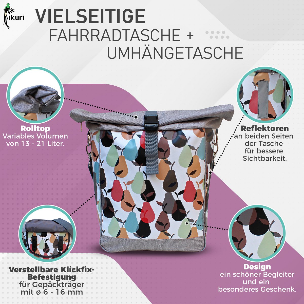 Borsa per biciclette per sacchetto da pacchetto di sale da sella, con cinturino per impiccagione, impermeabile