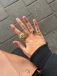 Große Sonnengesichtsring Gold