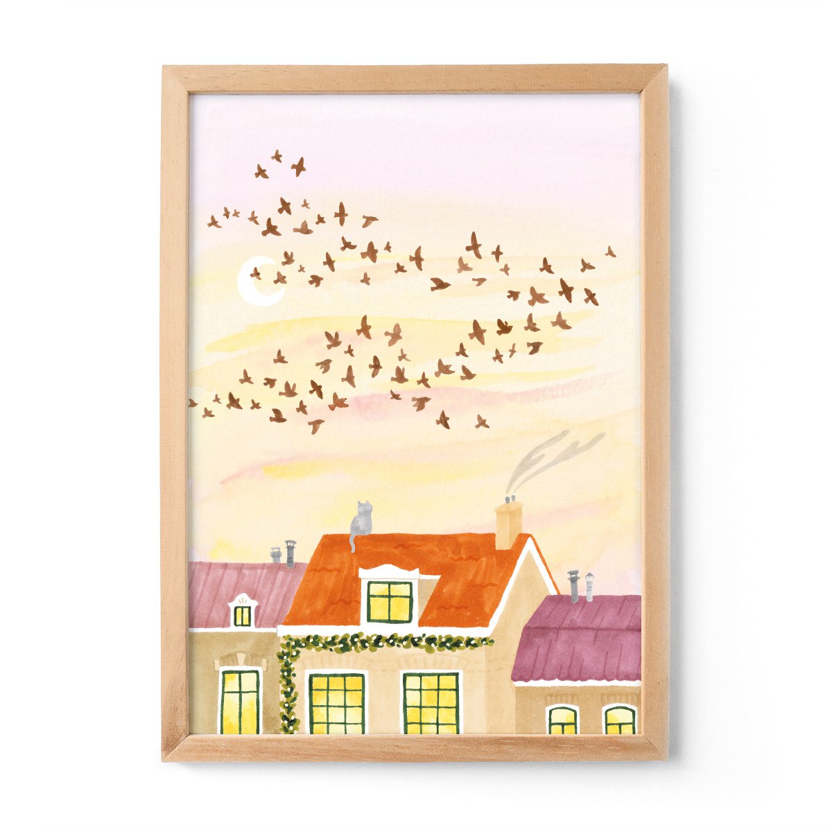 A4 Art Print | Starlings