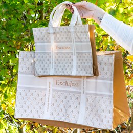 Bolsa de compras Exclujess - beige/dorado (2 tallas)