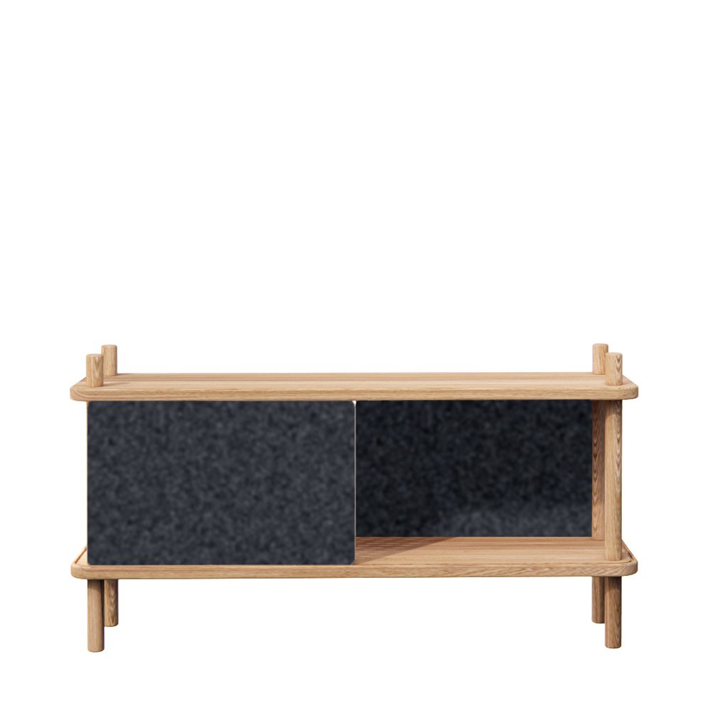Mueble bajo deslumbrante | Ceniza | Fieltro acústico