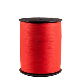  A spool of bright red ribbon, approximately 10mm wide and 250 meters long.