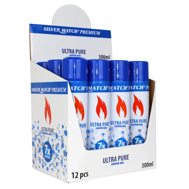 SILVER MATCH, Bombola del Gas PRENIUM ULTRA PURE, per Fornelli da Campeggio, Fornelli a Gas, 300 ML