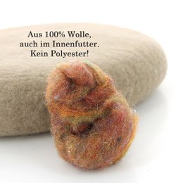 Seat cushion around gray made of felt, 100% natural material, 38 cm round many colors Pastel, felt with wool-f lung, fair trade & handwork from Nepal