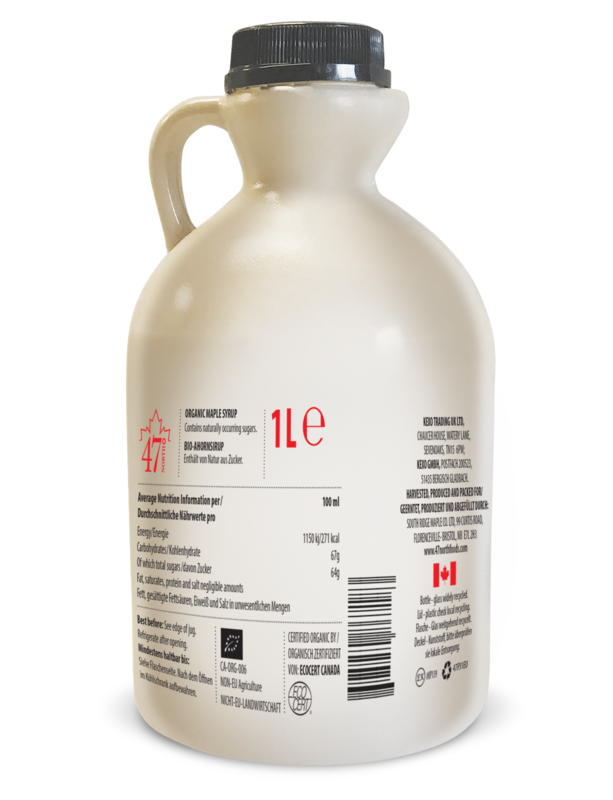 SINGLE SOURCE Bio-Ahornsirup, Kanada Grade A, bernsteinfarben, reichhaltig, 1000 ml