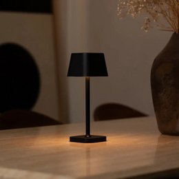 Ava zwarte oplaadbare tafellamp