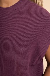 Oversized ærmeløs striktrøje – VISCOSE – 22005