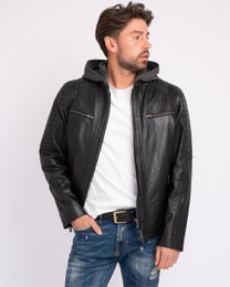 Jasper │ Veste à sweat à capuche en cuir masculin