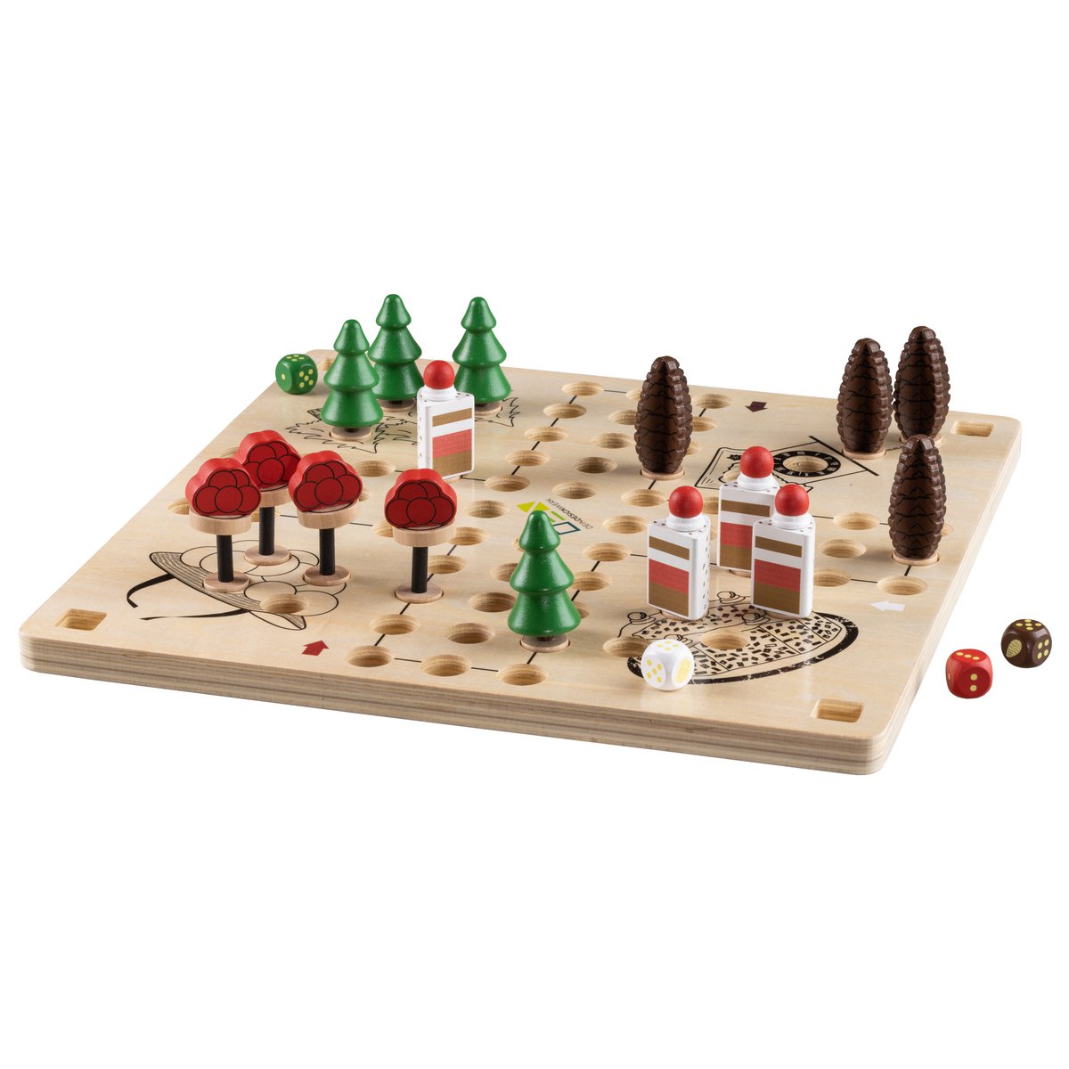 Brettspiel aus Holz | Freu dich doch im Schwarzwald | Familien Gesellschaftsspiel Ludo Game | 34 x 34 cm