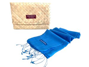 The Royal Blue Organza Silk Krama - Heren