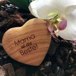 Dziękczynienie Drewniane serce Mama jest najlepsze!