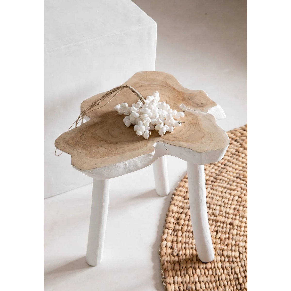The Organic Side Table - Natural White