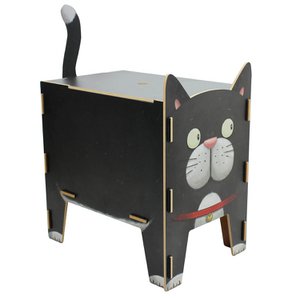 Four-legged stool cat